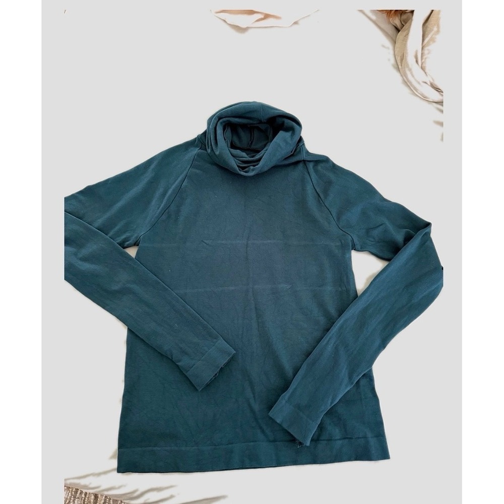 FP Movement Free People‎ Cowl Hood Pullover Teal Thumbhole XS/S